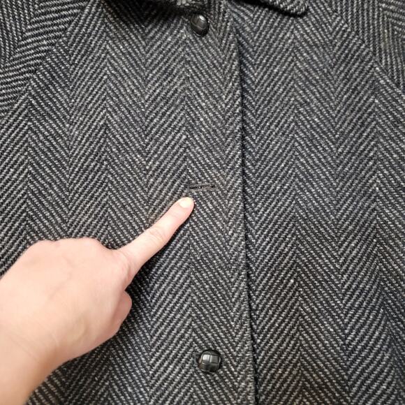 International Scene Virgin Wool Herringbone Jacket L Made in Hungary - Picture 12 of 13